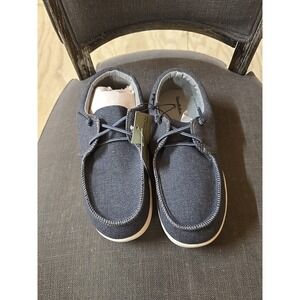 Goodfellow & Co Mens Boat Shoes Navy Blue Denim Slip On Loafers Size 7 NIB